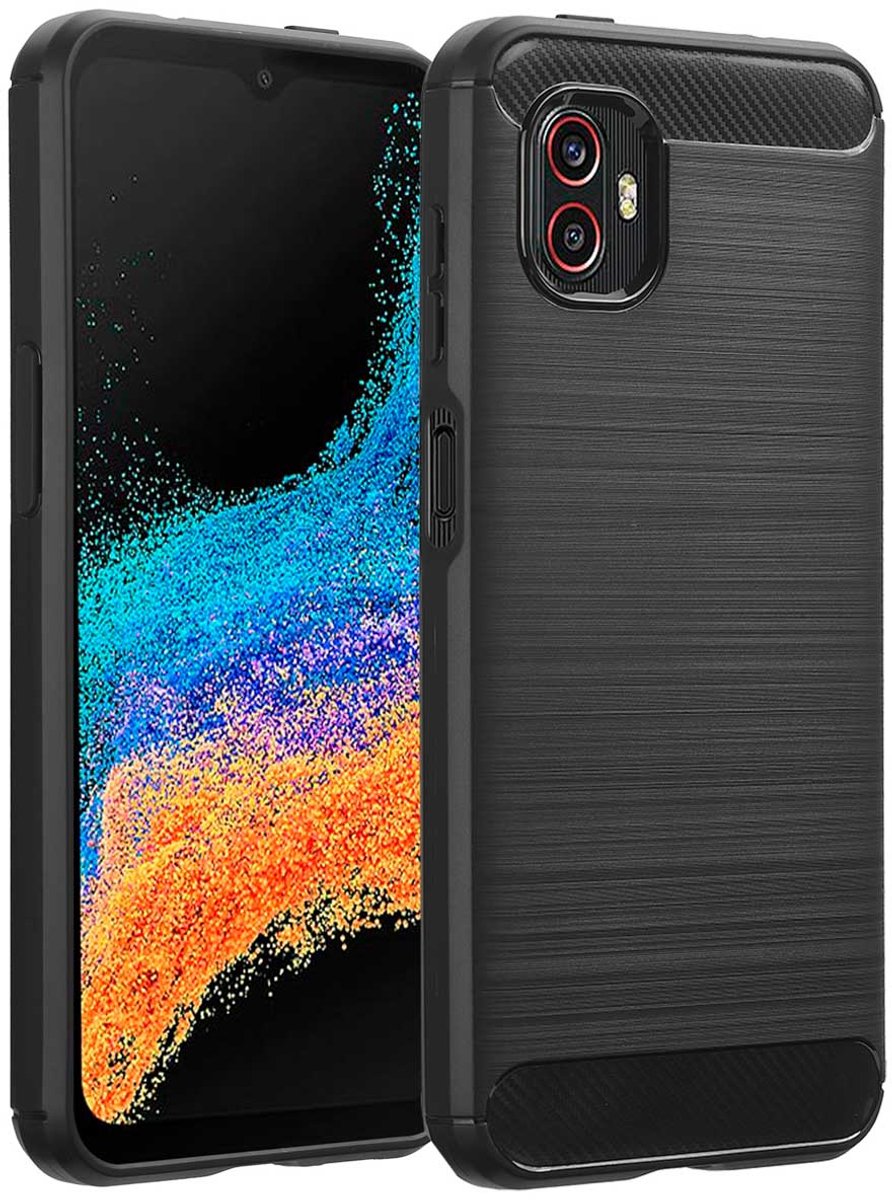 imoshion Hoesje - Geschikt voor Samsung Galaxy Xcover 6 Pro - Brushed Backcover - Zwart