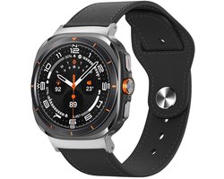 Lederen bandje - Geschikt voor Samsung Galaxy Watch Ultra (2024/2025) - Zwart