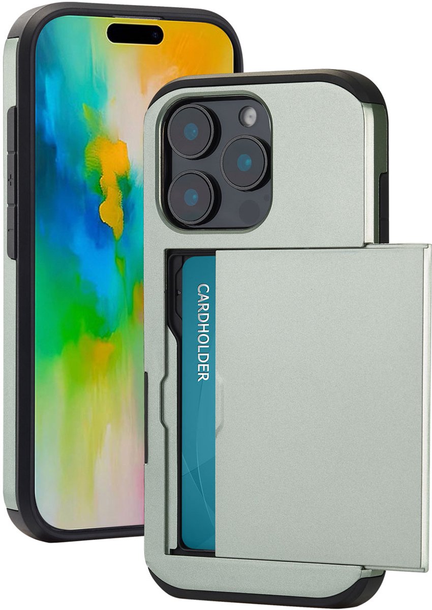 imoshion Hoesje met Pasjeshouder - Geschikt voor Apple iPhone 16 Pro - Groen