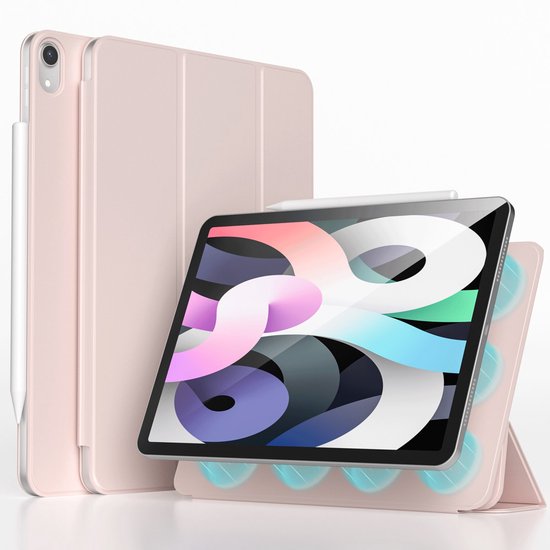 imoshion Housse de tablette adaptée pour iPad 10 (2022) 10,9 pouces - Bookcase magnétique imoshion - Rose