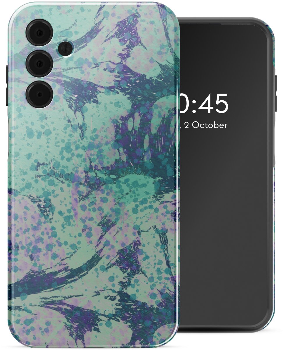 Selencia Hoesje - Geschikt voor Samsung Galaxy A15 (4G) / A15 (5G) - Backcover - Fresh Paint Green