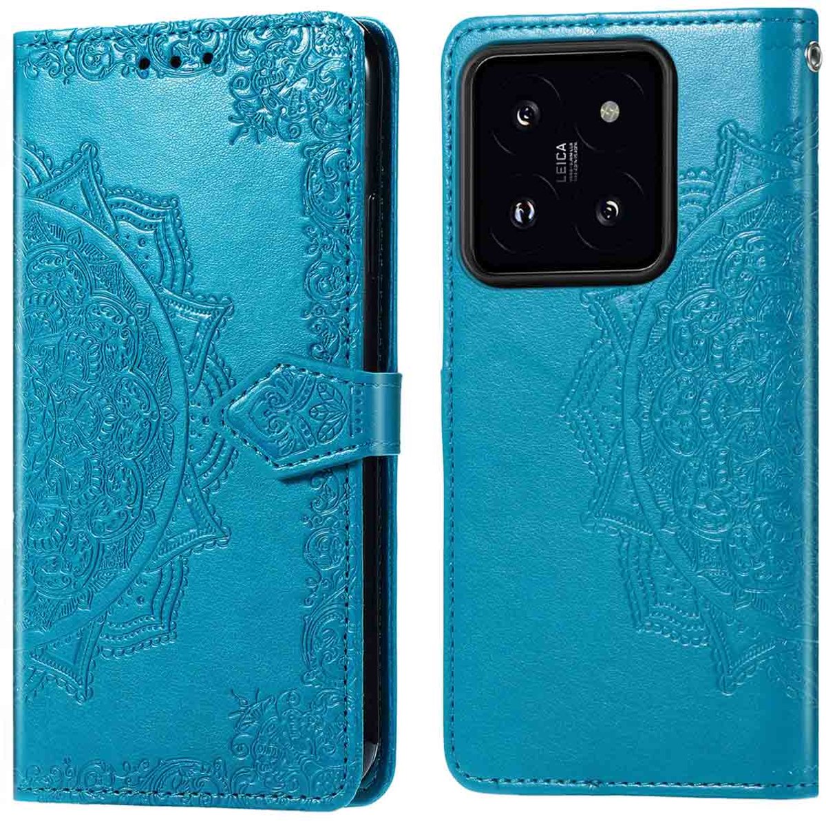 imoshion Hoesje - Geschikt voor Xiaomi 14T - Mandala Bookcase - Turquoise