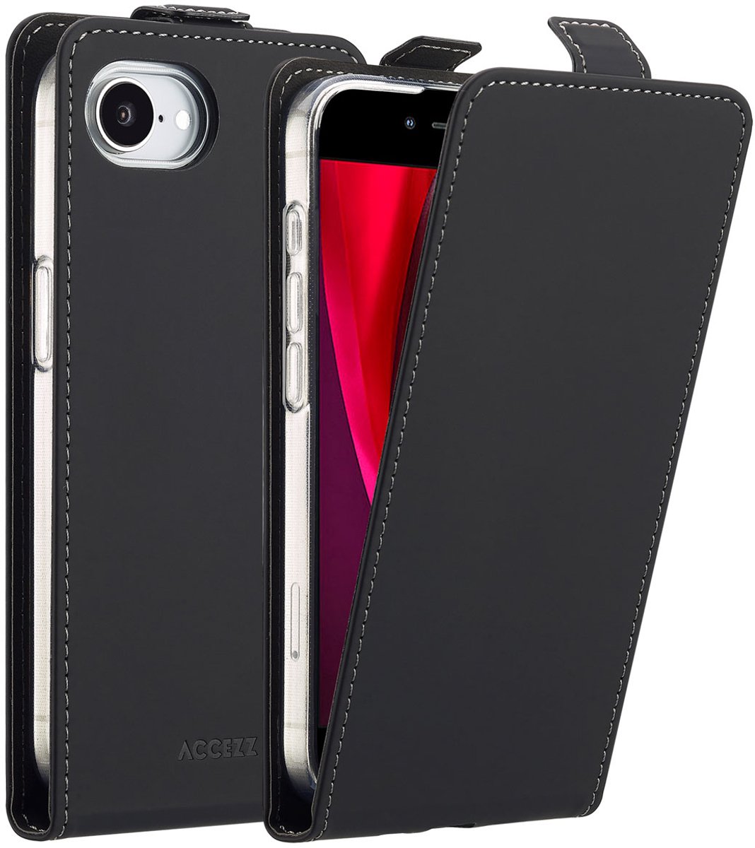 Accezz Hoesje - Geschikt voor Apple iPhone 17e / 16e - Flipcase - Zwart