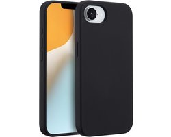 Accezz Hoesje - Geschikt voor Apple iPhone 17e / 16e - Liquid Silicone Backcover geschikt voor MagSafe - Zwart