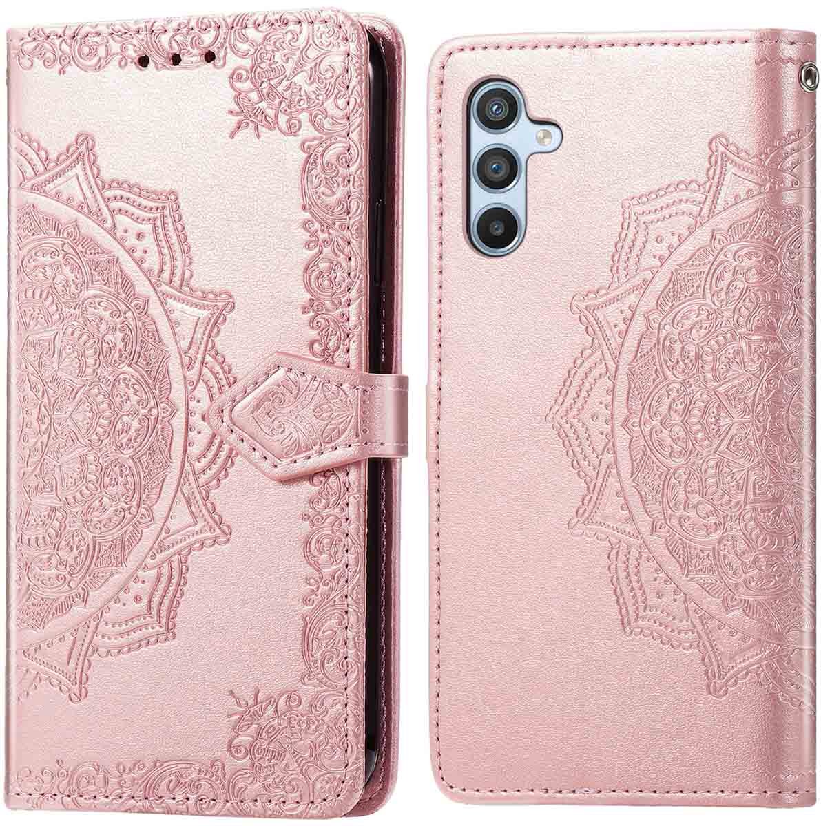 imoshion Hoesje - Geschikt voor Samsung Galaxy A36 - Mandala Bookcase - Rosé Goud