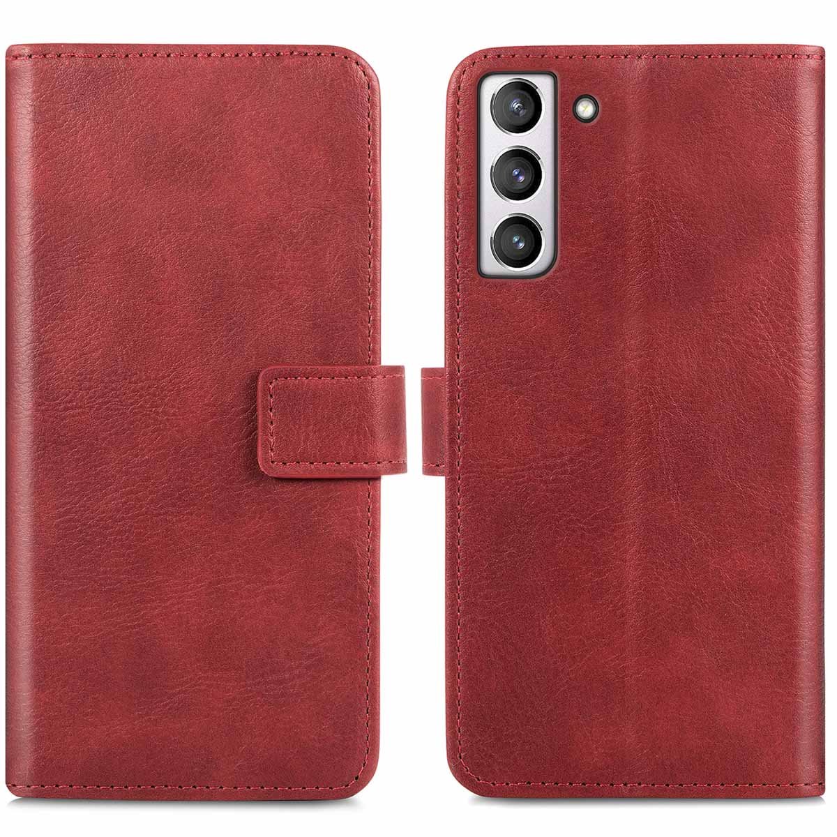 imoshion Hoesje - Geschikt voor Samsung Galaxy S21 FE - Luxe Bookcase - Rood