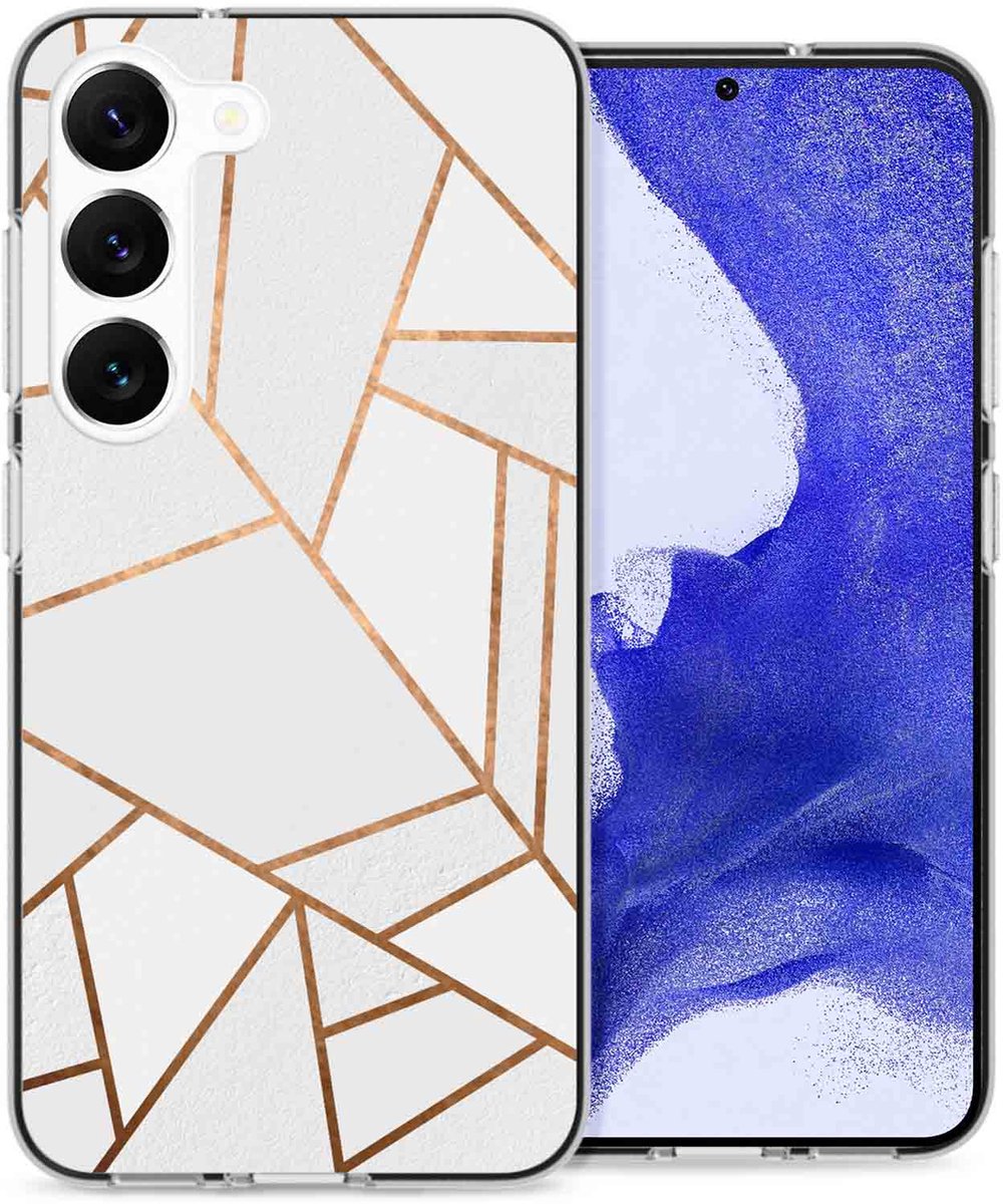 imoshion Hoesje - Geschikt voor Samsung Galaxy S23 Plus - Design hoesje - White Graphic