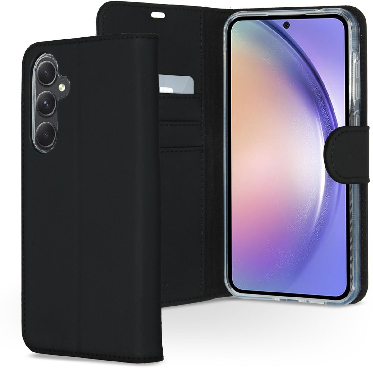 Accezz Hoesje Geschikt voor Samsung Galaxy A55 Hoesje Met Pasjeshouder - Accezz Wallet Softcase Bookcase - Zwart