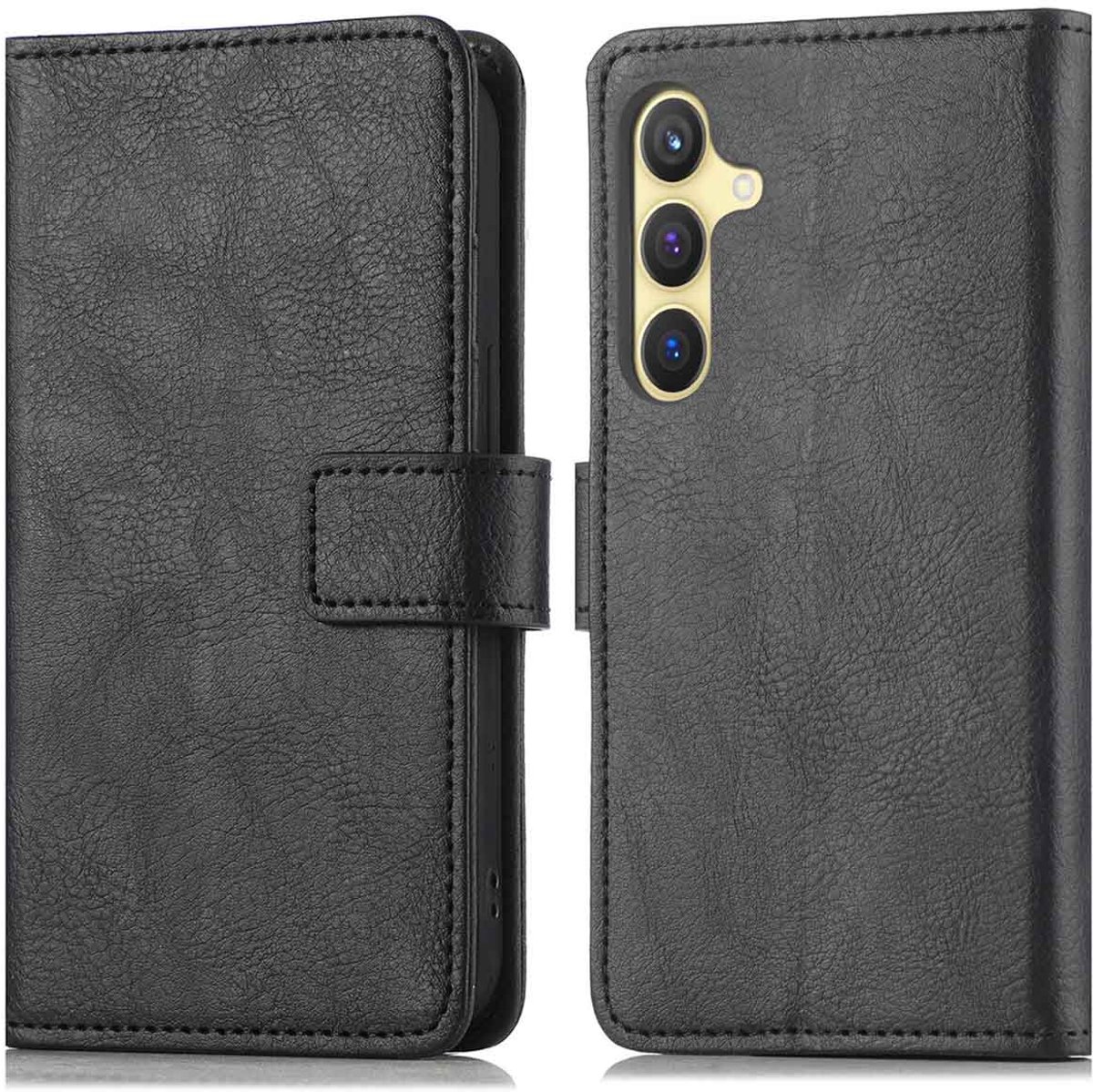 imoshion Hoesje - Geschikt voor Samsung Galaxy S24 Plus - Luxe Bookcase - Zwart
