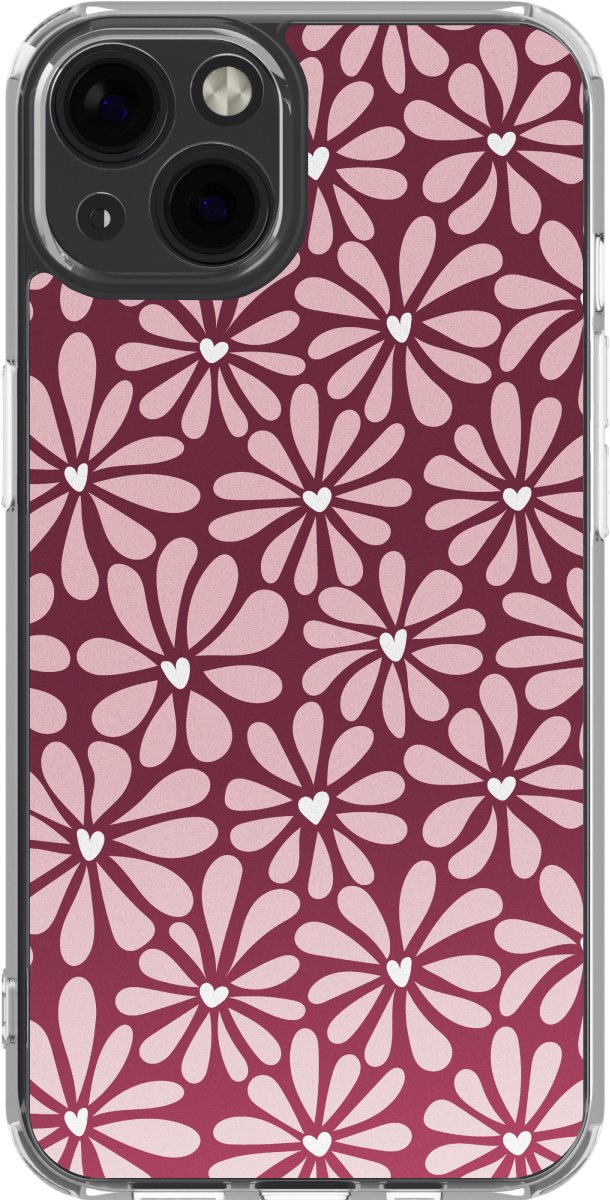 imoshion Hoesje - Geschikt voor Apple iPhone 14 - Design hoesje - Bloom Love Blush