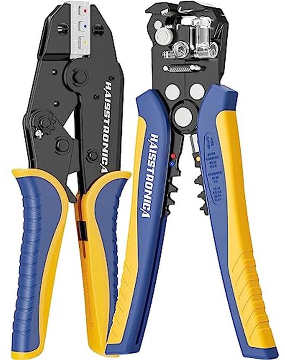 Automatische Draadstripper en Krimptang voor AWG 24-10 (0,25-6,0 mm²)