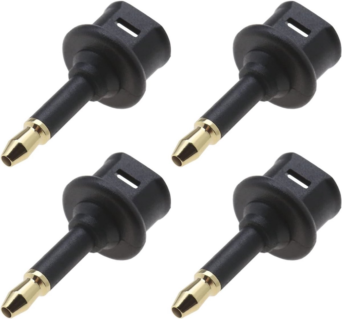 Mini Toslink Adapter - Digitale Glasvezel Toslink naar 3,5 mm Jack - 4 Stuks