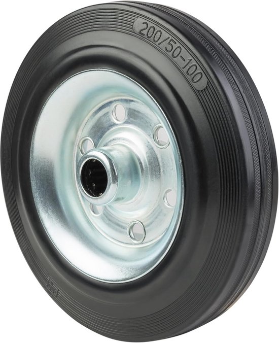 Massief rubberen wiel 80 mm - Steekwagens - 50 kg draagkracht - Stalen velg van Merkloos	 — afbeelding 5