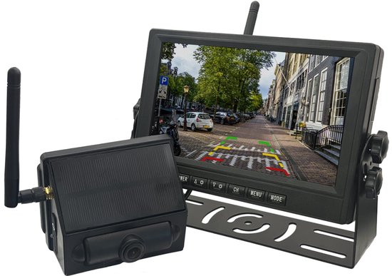 ProRide ZX-S701 draadloze achteruitrijcamera op zonne-energie