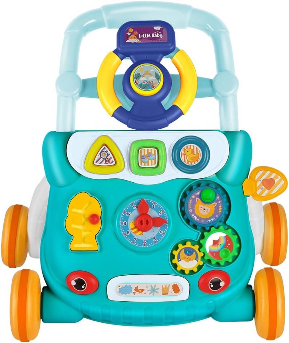Multifunctionele Loopwagen voor Baby's - Zittend, Staand en Leren Lopen - Vanaf 9 Maanden