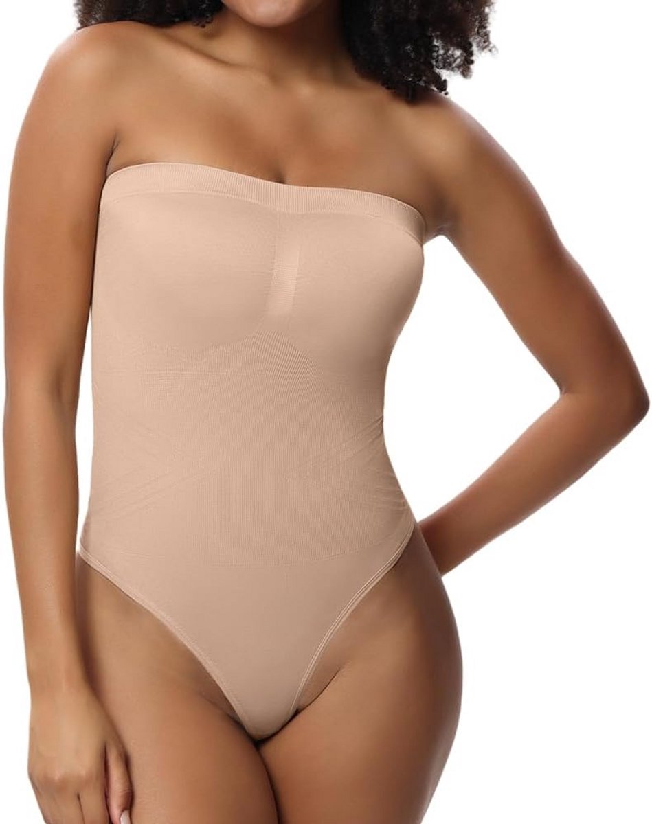 Strapless Shapewear Bodysuit met Buikcontrole voor Dames - Naadloze Figuurvormende Body
