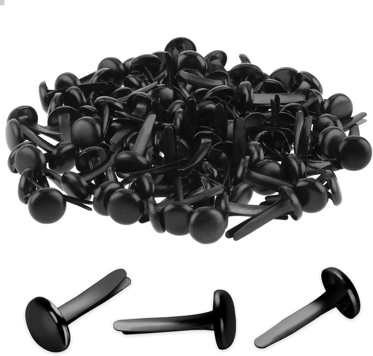 100 Stuks Mini Brads Ronde Kopklemmen voor Scrapbooking, Kantoor en Knutselprojecten