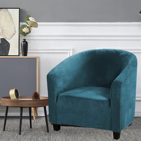 Rekbare Velours Stoelhoezen voor Kuipstoelen - Zachte Bescherming Woonkamer en Eetkamer van Merkloos — afbeelding 3