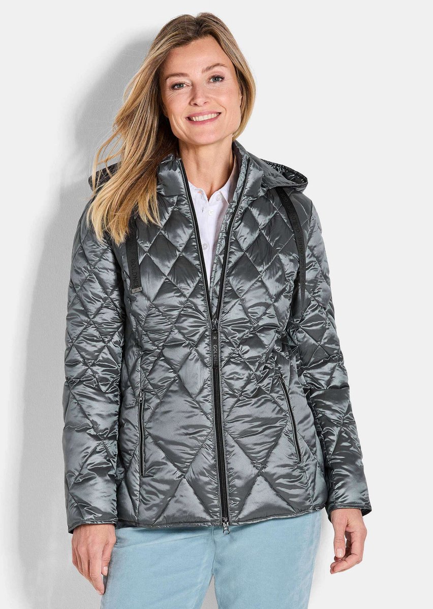 Goldner Gewatteerde jas Winterjas met metallic glans