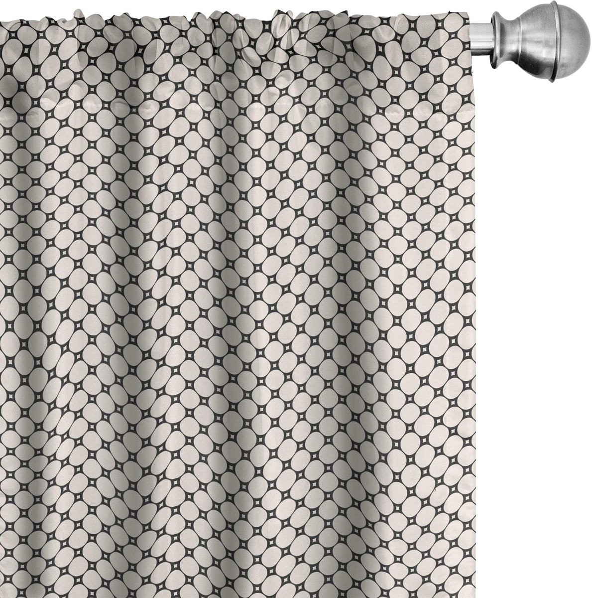 ABAKUHAUS Abstrakt Gordijnen – Ritmisch gaasontwerp – 2x75x225 cm – Champagne koksgrijs