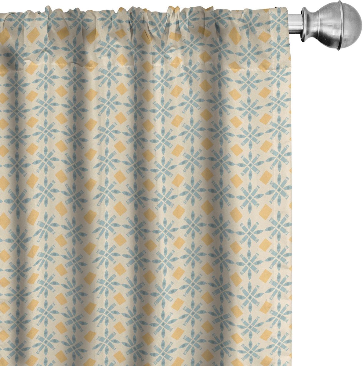 ABAKUHAUS 2-delige set gordijnen – microvezel, 75x175 cm, bruin multicolor