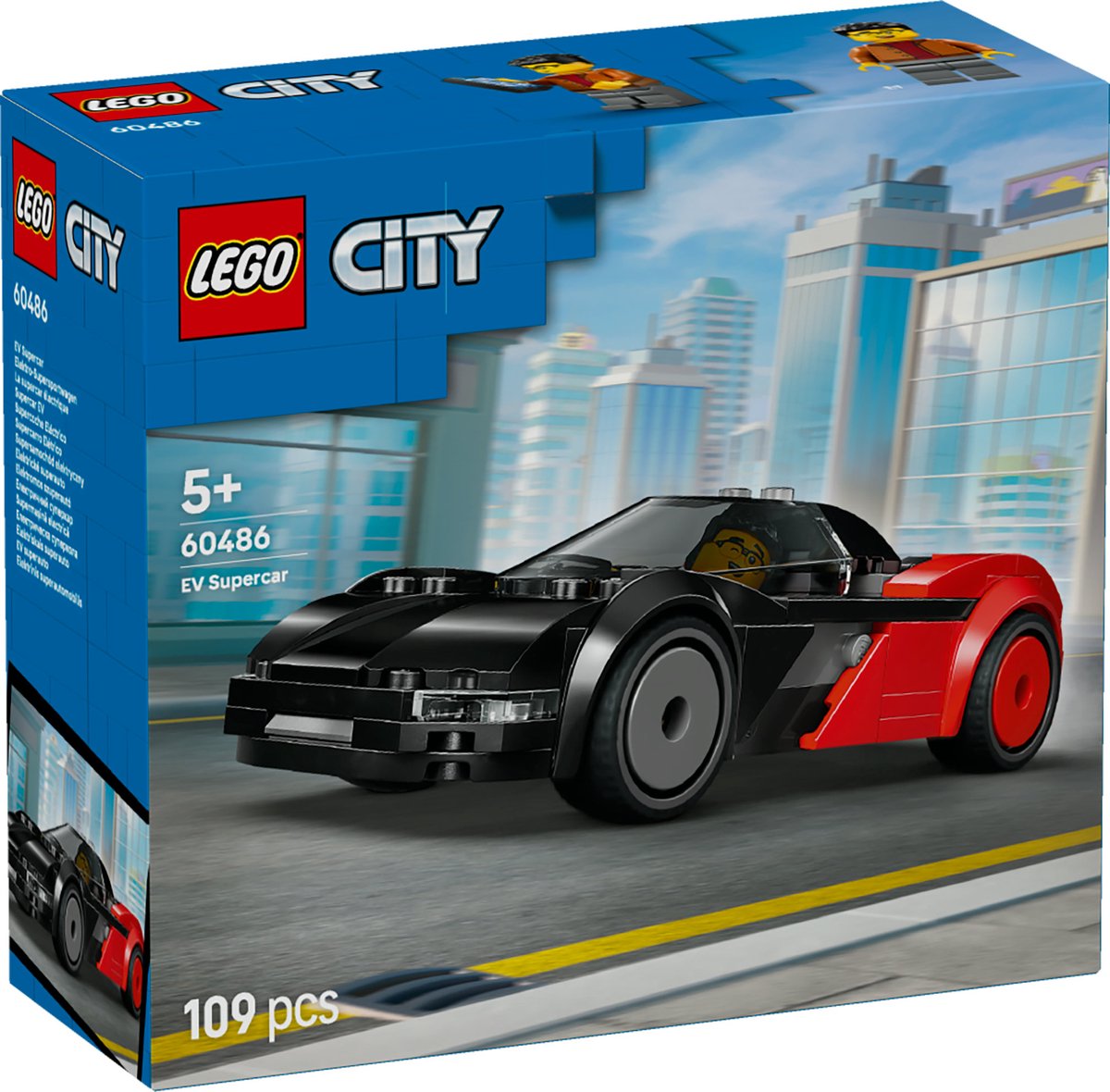 LEGO City EV Supercar Auto Bouwpakket met Speelgoed voor Kinderen met Minifiguur - 60486 — afbeelding 8
