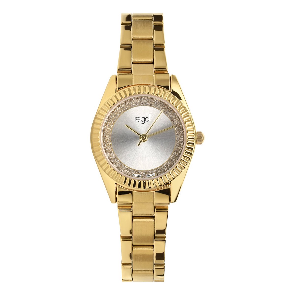 Lucardi Dames Regal dames horloge goudkleurig alloy band - Horloge - Staal - Goud - 28 mm