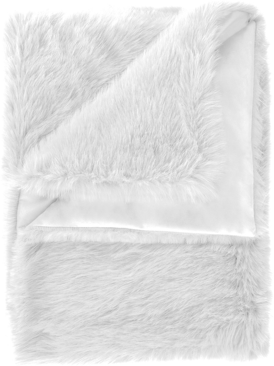 Heckettlane Perle Plaid - Fake Fur - 140x200 cm - Wit