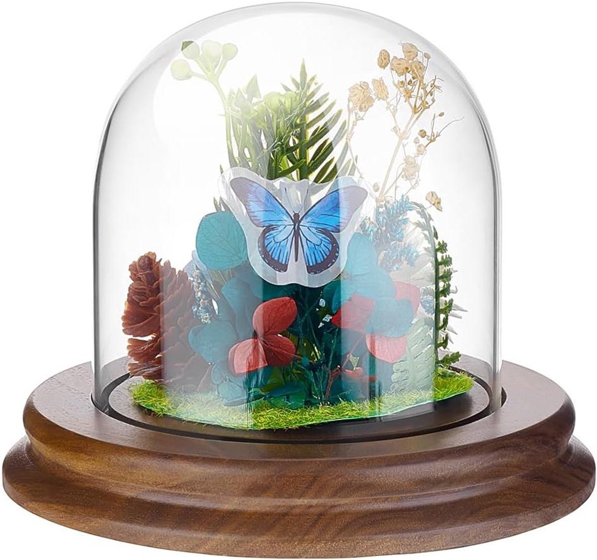 Glazen Cloche Display Dome met Base - Vintage Stijl Centerpiece Stand - Horloge Sieraden Beeldjes weergave