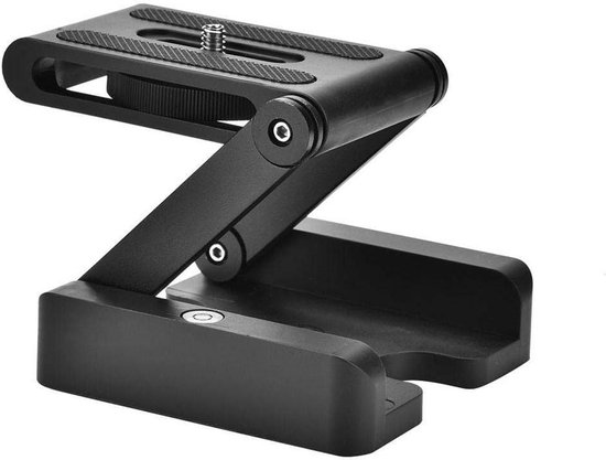 Z Flex kantelkop statiefkop met snelkoppelingsplaat 1/4 inch en 3/8 inch schroefgat, Z-vormige kantelkop voor DSLR-camera