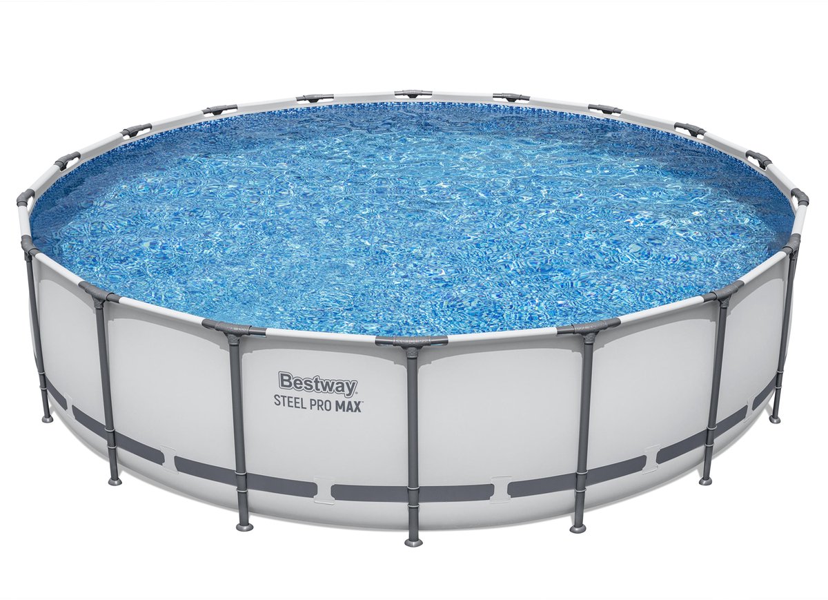 Bestway - Steel Pro MAX - Opzetzwembad inclusief filterpomp en accessoires - 549x122 cm - Rond