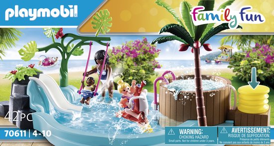 PLAYMOBIL Family Fun Kinderzwembad met whirlpool cadeau voor een kind van 6 jaar