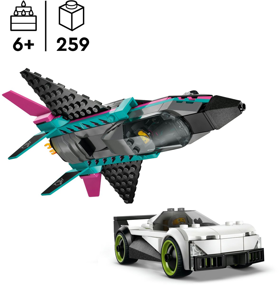 LEGO City Great Vehicles - 60489 - Straalvliegtuig vs. Sportauto – foto 4
