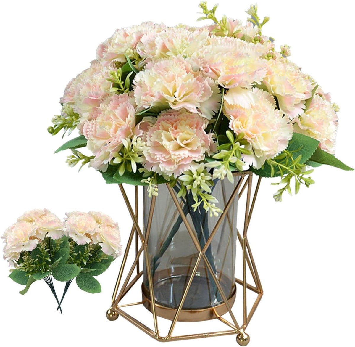 Cosensi Kunstbloemen met een lengte van 29 cm voor binnen en buiten - Decoratief en levensecht - Geschikt voor begraafplaats - Gemaakt van kunststof - Set van 2 stuks. Any