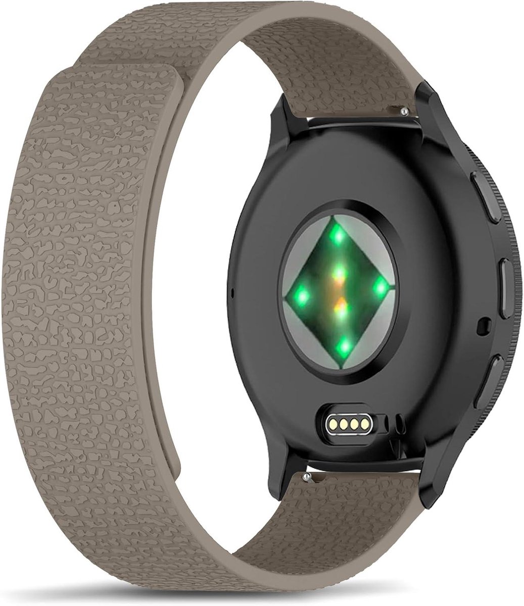 Cosensi - Horlogebandje 47 mm - Armband 22 mm zacht comfort magnetische sport loop siliconen reservearmband voor sporthorloges - steen.