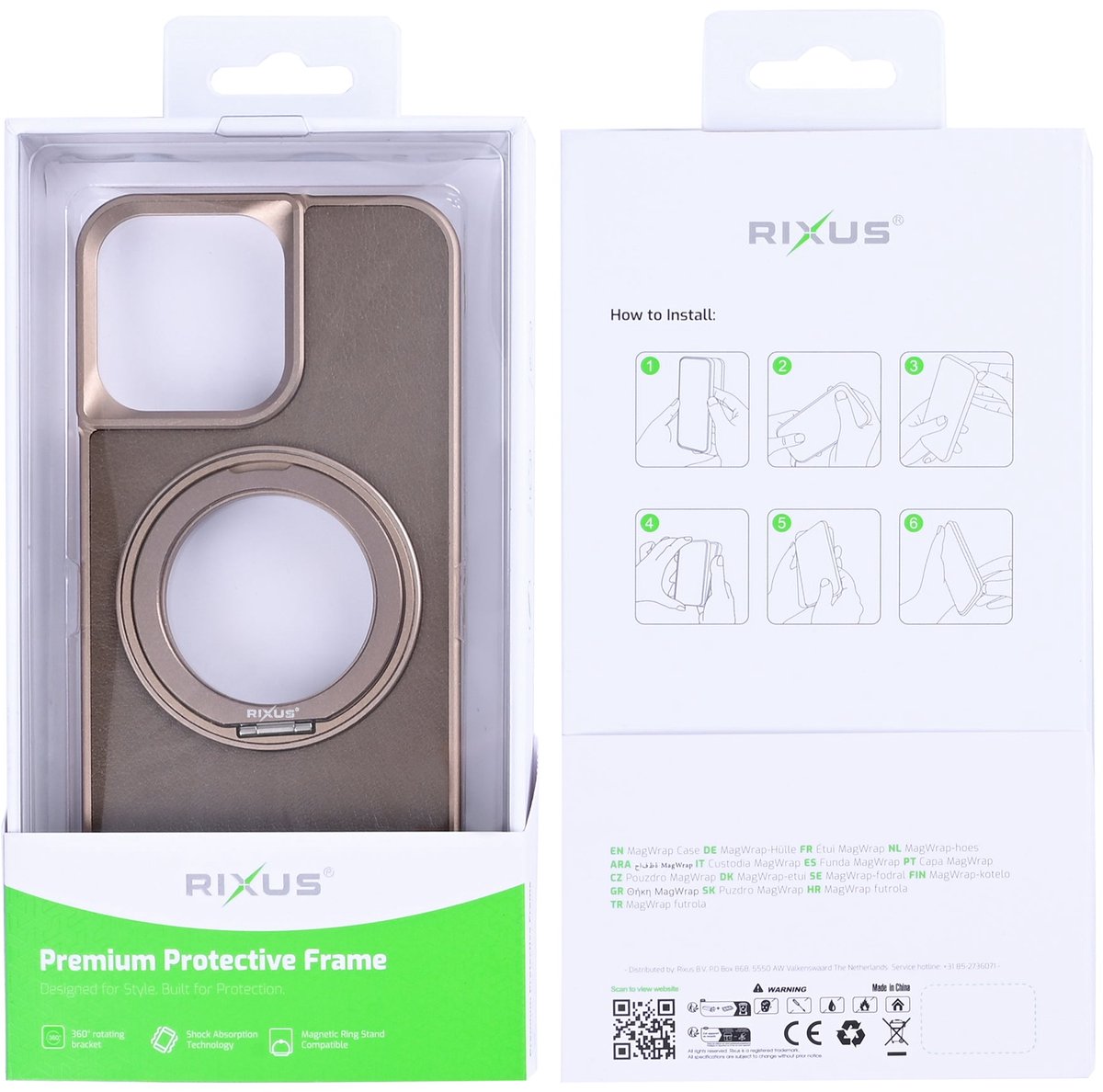 Rixus MagWrap Case For Apple iPhone 16 Pro Max Desert Gold