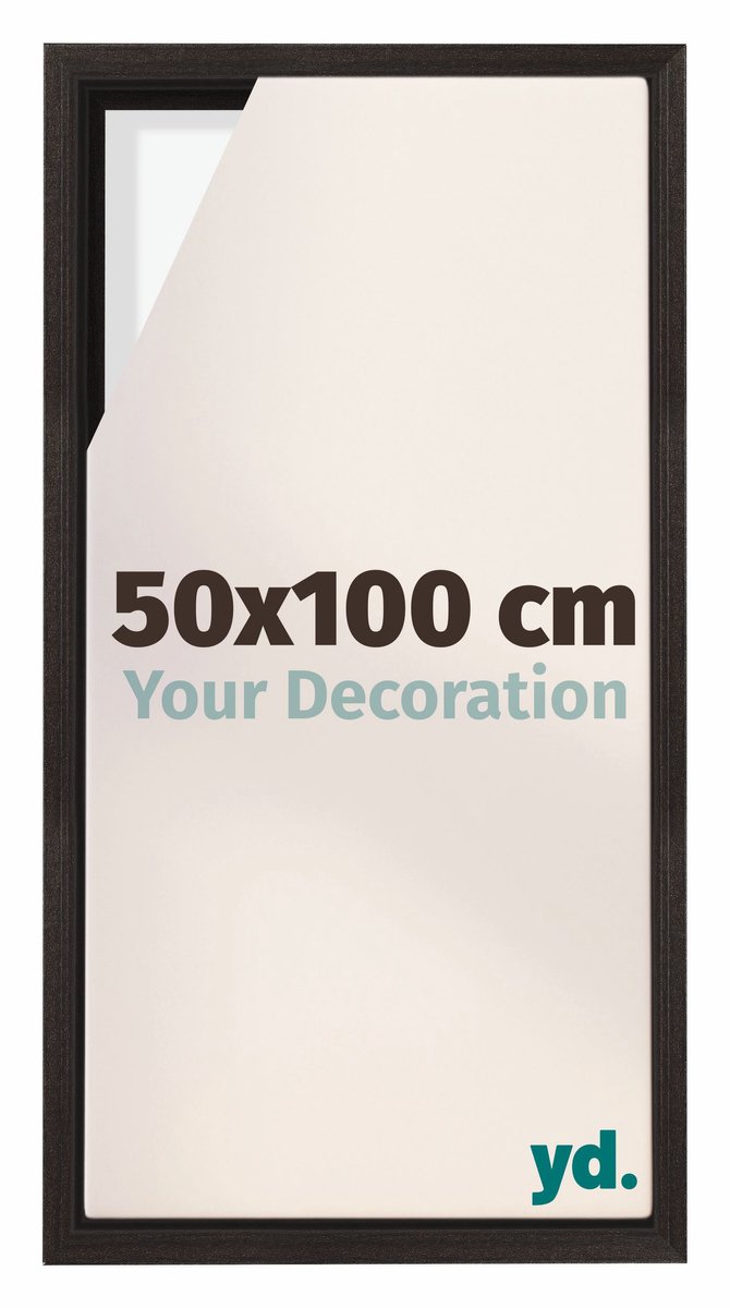 yd. yd, Baklijst 50x100 cm Eiken Donker - Lijst voor Canvasdoek - MDF Lyon