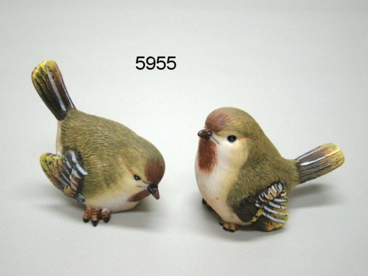 Geharo Beeldje vink - 6 cm - polystone - assorti