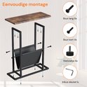 Montage-instructies: tafelblad, frame, schroeven en inbussleutel.