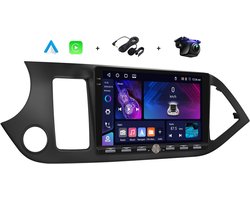 Boscer 2 DIN Android 15 Autoradio - Geschikt voor Kia Picanto (2011–2017) - Draadloos Apple Carplay & Android Auto - 9 inch HD IPS Touchscreen - 4+64GB - GPS Navigatie - WIFI, Bluetooth & USB - Achteruitrijcamera & Microfoon