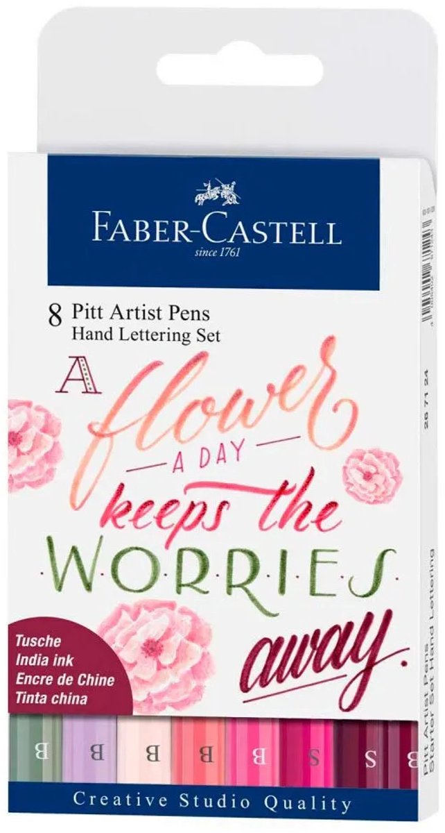 Faber-Castell tekenstift - Pitt Artist Pen - Handlettering set - A Flower - 8-delig - FC-267124 — afbeelding 5