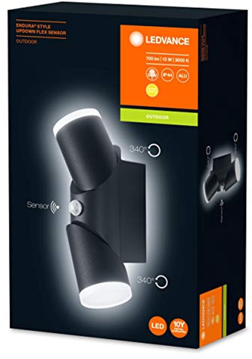 LED Wand- en Plafondlamp voor Buitengebruik met Beweging Sensor - Warm Witte LED Verlichting