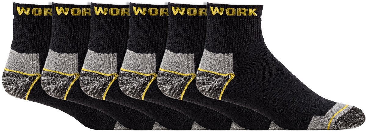 Quality Wear Werksokken | Badstof Voet | Zweetabsorberend en Duurzaam | 6 Paar | Gratis Verzending