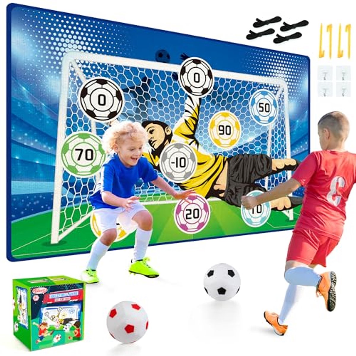 Voetbalspel Set voor Kinderen - Trainen met Voetbal en Doelen - Perfecte Geschenken voor Kerst en Verjaardag