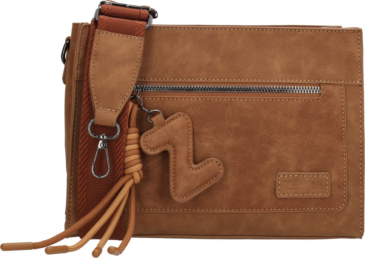 Zebra Trends Rosalyn Crossbodytas - Schoudertas - Dames - Bag Charm - Bruin