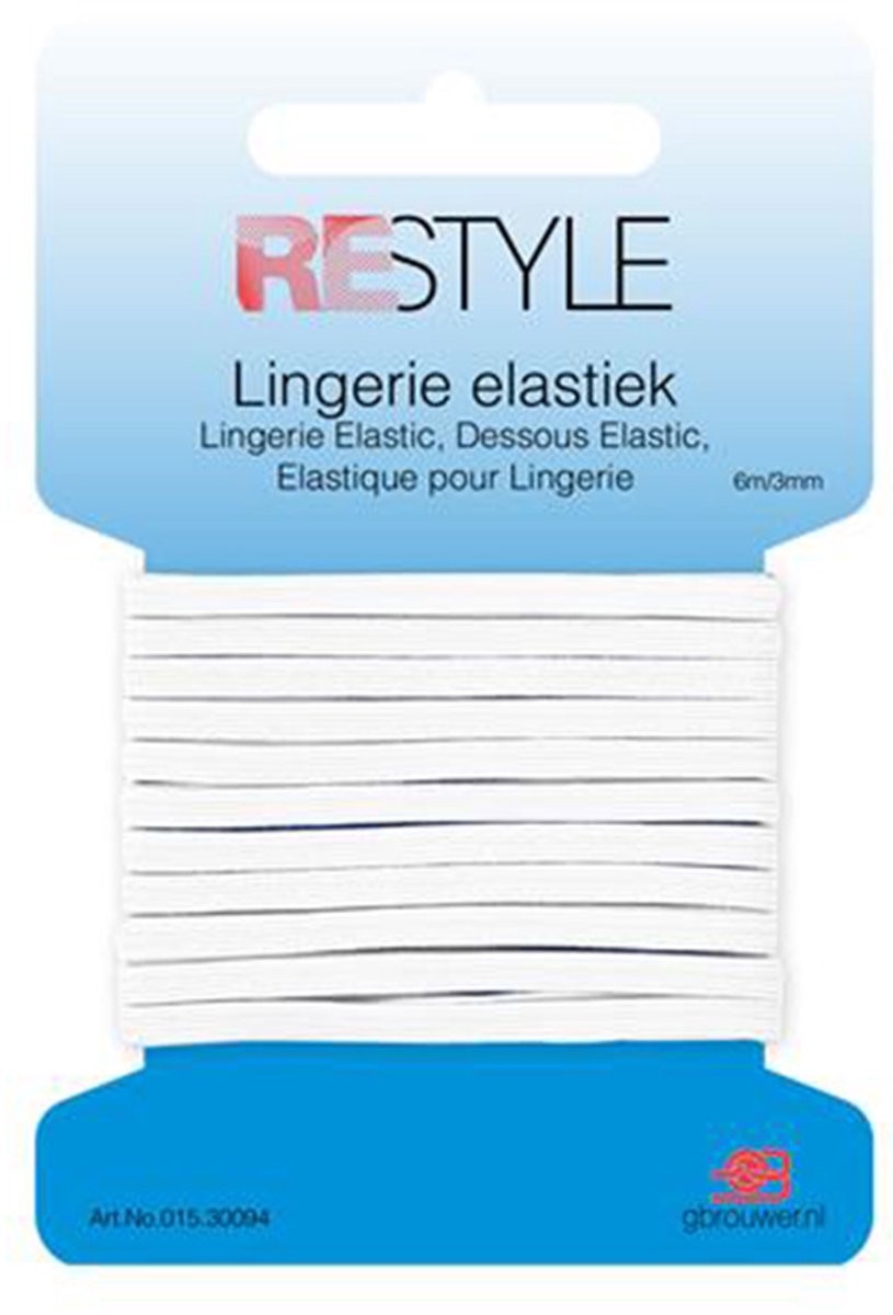 ReStyle - Lingerie Elastiek 3.0mm - wit - 4mtr