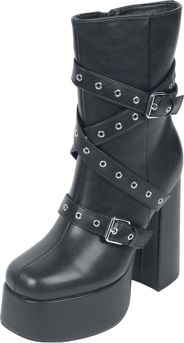 KOI Altmeri Heeled Plattform Boots Dames Laarzen - zwart - EU40