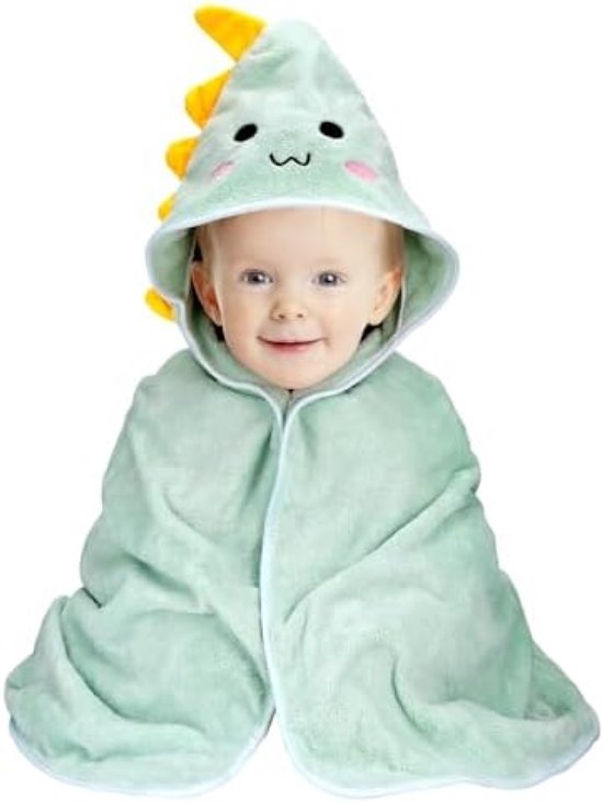 Schattige Babyhanddoek met Capuchon en Dierenoren - 80x80 cm — afbeelding 2