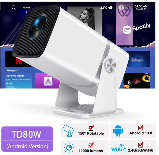 Projectorafdekking geschikt voor plafondprojector en videoprojector voor buiten, waterdicht, stofdichte afdekking van Oxford-weefsel, zwart, 33,7 x