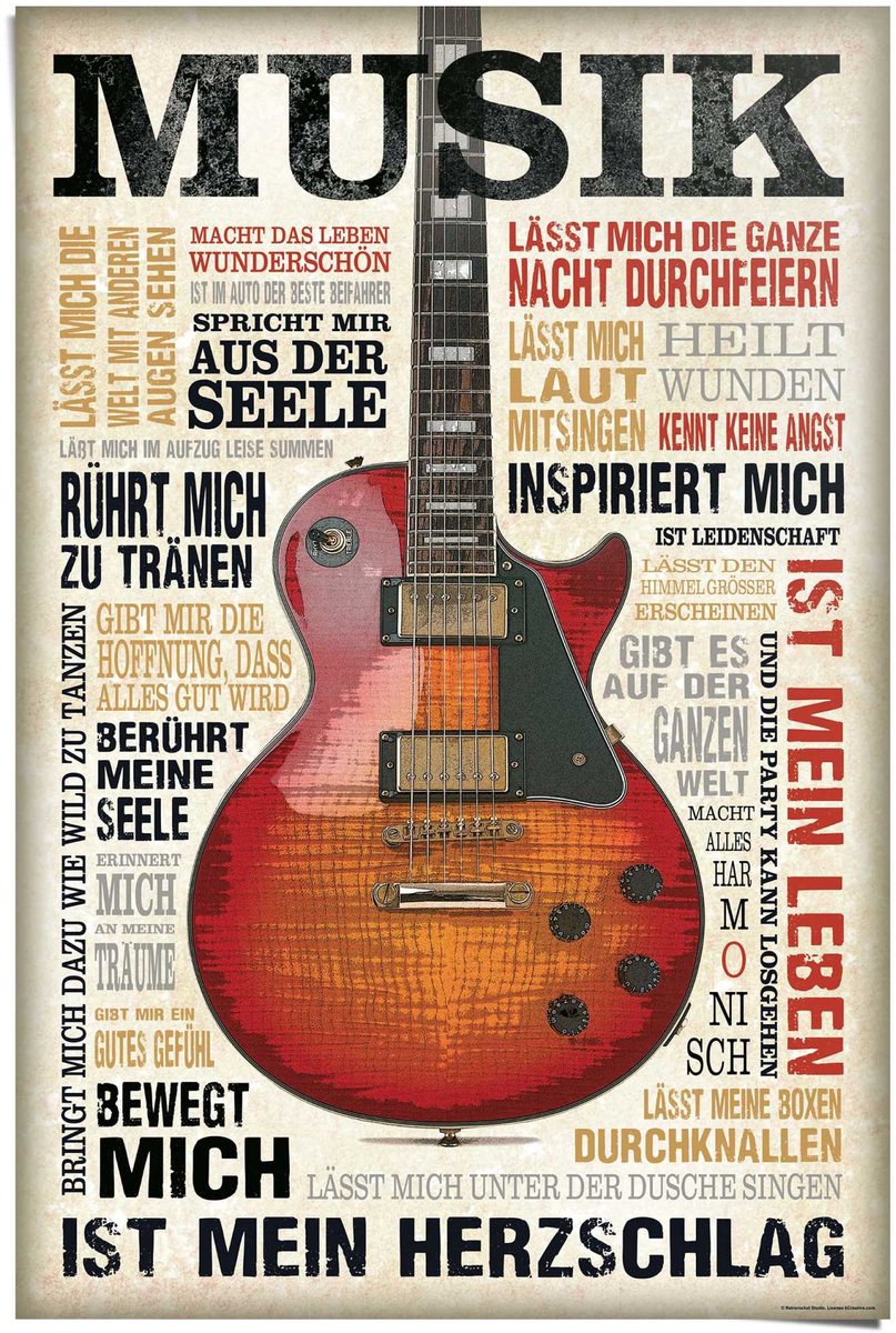 Poster Musik ist Leidenschaft - 91,5 x 61 - Papier - REINDERS